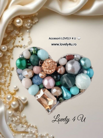 IDEI CADOURI DE CRACIUN - SET ACCESORII , BIJUTERII, BROSE PENTRU CRACIUN - BROSA INIMIOARA,  ACCESORII INIMIOARA, Brosa inima, bijuterii inimioara, Accesorii LOVELY 4 U, CADOU MARTIE, CADOU SPECIAL, CADOU PENTRU EA, ACCESORII 2024, BIJUTERII DE LUX, CADOU SPECIAL, CADOU MAMA,