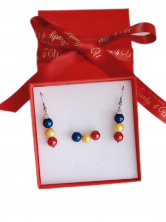 IDEI CADOURI DE CRACIUN - SET ACCESORII , BIJUTERII, BROSE PENTRU CRACIUN - Broșă inimă tricoloră - Idei cadou 1 Decembrie, accesoriu tricolor, insigna steagul romaniei, bijuterii steagul romaniei, set accesorii tricolore steagul romaniei, cercei ,  Set broșă și colier - bijuterii tricolor steagul romaniei, ziua nationala a romaniei, 1 decembrie, cadou 1 decembrie, cadou pentru doamne 1 decembrie, idei cadouri ziua nationala a romananiei, accesorii lovely 4 u, 1 decembrie accesorii
