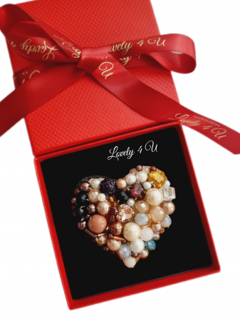 IDEI CADOURI DE CRACIUN - SET ACCESORII , BIJUTERII, BROSE PENTRU CRACIUN - BROSA INIMIOARA,  ACCESORII INIMIOARA, Brosa inima, bijuterii inimioara, Accesorii LOVELY 4 U, CADOU MARTIE, CADOU SPECIAL, CADOU PENTRU EA, ACCESORII 2022, BIJUTERII DE LUX, CADOU SPECIAL, CADOU MAMA