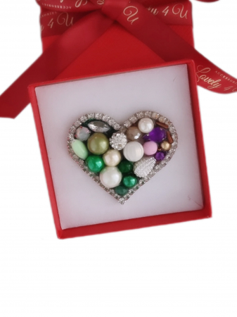 CASUAL / ACCESORII   handmade / CADOURI - BROSA INIMIOARA,  ACCESORII INIMIOARA, Brosa inima, bijuterii inimioara, Accesorii LOVELY 4 U, CADOU MARTIE, CADOU SPECIAL, CADOU PENTRU EA, ACCESORII 2022, BIJUTERII DE LUX, CADOU SPECIAL, CADOU MAMA
