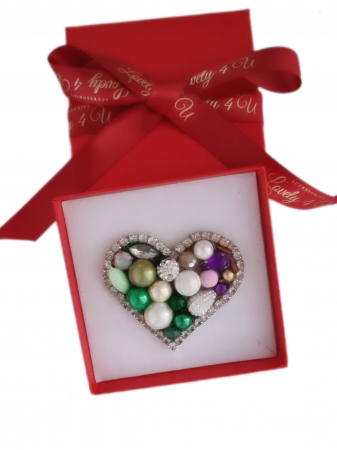 BROSA INIMIOARA,  ACCESORII INIMIOARA, Brosa inima, bijuterii inimioara, Accesorii LOVELY 4 U, CADOU MARTIE, CADOU SPECIAL, CADOU PENTRU EA, ACCESORII 2022, BIJUTERII DE LUX, CADOU SPECIAL, CADOU MAMA [2]