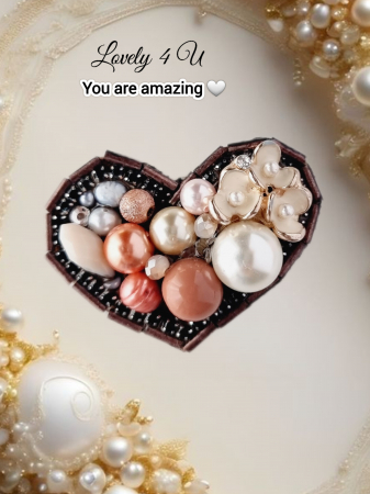 BROSA INIMIOARA,  ACCESORII INIMIOARA, Accesorii inimă Swarovski - Brosa  UNICAT handmade cu perle Swarovski, perle naturale, cristale,briolete, pietricele, mărgele, Broșa mesaj motivațional YOU ARE AMAZING, idei cadou pentru ea, broșă realizată în,Brosa inima, bijuterii inimioara, Accesorii LOVELY 4 U, CADOU MARTIE, CADOU SPECIAL, CADOU PENTRU EA, ACCESORII 2024, BIJUTERII DE LUX, CADOU SPECIAL, CADOU MAMA, [1]