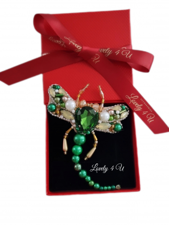 BROSA LIBELULA, ACCESORII LOVELY 4 U, CADOU martie, CADOU martisor, BIJUTERII LIBELULA, ACCESORII LIBELULA, BIJUTERII 2023, CADOU SPECIAL, CADOU HANDMADE, ACCESORII 2023, BROSE ELEGANTE, BROSE  PERLE [5]