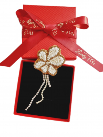 Broșă margarete, brosa floare Margareta, Flori margarete, bijuterii margarete, Accesorii Lovely 4 U, [4]