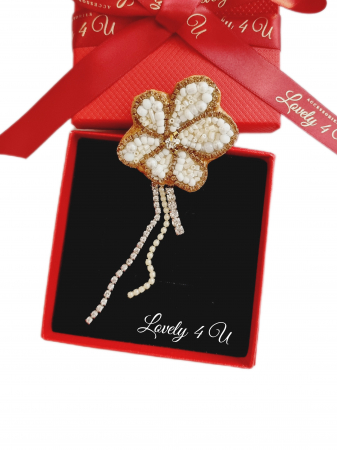 Broșă margarete, brosa floare Margareta, Flori margarete, bijuterii margarete, Accesorii Lovely 4 U, [1]