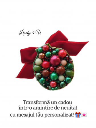 brosa de iarna cu pietre colorate, brose colorate, brose craciun, brose cu pietre naturale, brose handmade, brose handmade colorate de craciun, brose pietre semipretioase, glob de craciun, catifea neagra, perle, accesorii lovely 4 u cadouri copii craciun, cadouri craciun, cadouri de cra [2]