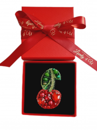 Broșă cireașă, Accesorii cireșe, Bijuterii cireasa, Mărțișorul perfect, cadou de lux, broșe handmade, broșe elegante, accesorii Lovely 4 U, accesorii 2022, Broșe, Brosa perle, Brosa cireasa, Cadou2023 [1]