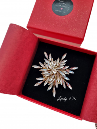 BROSA FULG DE NEA, BROSA FULG, BROSA PIETRICELE, BOSE DAMA, BROSA FEMEI, CADOU DEOSEBIT, CADOU SPECIAL, CADOU DE CRACIUN, CADOU UNICAT, BIJUTERII DE CRACIUN, ACCESORII LOVELY 4 U, PIETRICELE,AUR,FULG [3]