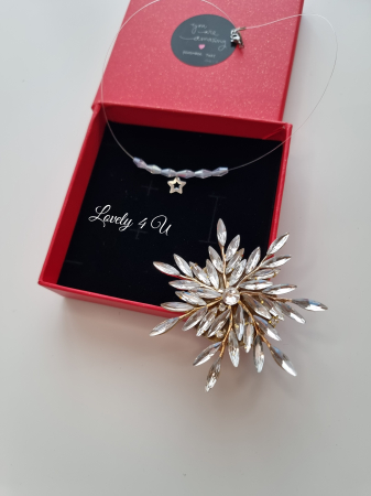 BROSA FULG DE NEA, BROSA FULG, BROSA PIETRICELE, BOSE DAMA, BROSA FEMEI, CADOU DEOSEBIT, CADOU SPECIAL, CADOU DE CRACIUN, CADOU UNICAT, BIJUTERII DE CRACIUN, ACCESORII LOVELY 4 U, PIETRICELE,AUR,FULG [2]