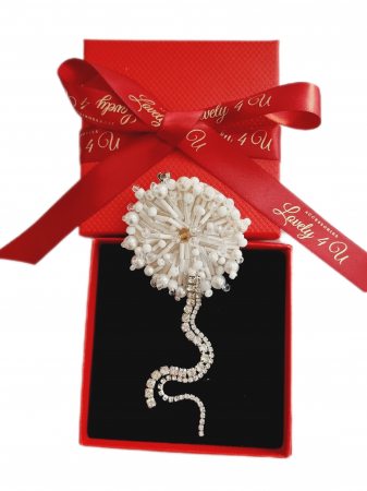 BROSE - CADOURI - BIJUTERII - Brosa papadie, accesorii papadie, bijuterii papadie,  Pandantive bijuterii handmade,