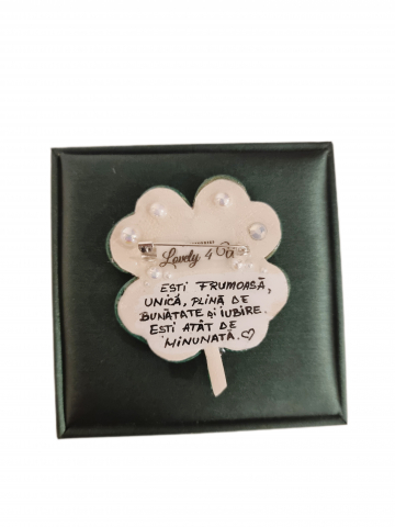 Broșă mărțișor, Martisor, Martisor pentru doamne, mertisorul perfect, cadou de martisor, cadou invatatoare, accesorii lovely 4 u,  BROSA trifoi,  ACCESORII  TRIFOI CU PATRU FOI, TRIFOI VERDE, ACCESORII LOVELY 4 U, BIJUTERII 2024, CADOU 8 MARTIE, CADOU ZIUA FEMEI, ACCESORII REALIZATE MANUAL, BROSE ELEGANTE, BIJUTERII 2024, LOVELY, PIETRICELE VERZI, PERLE VERZI, BIJUTERII TRIFOI [5]