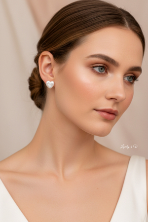 Cercei cu perle naturale Baroc de apă dulce formă inima, cercei mireasa inima, cercei din argint placat cu aur gold, cercei cu perle naturale de cultură raw BAROQUE,Cercei mari cu perle baroc, alb, natural de apă dulce, pentru femei, perle de cultură la modă, cercei cu picătură de culoare argintie, bijuterii de nuntă