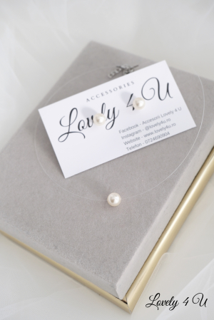 Cercei perle ivory Swarovski [3]