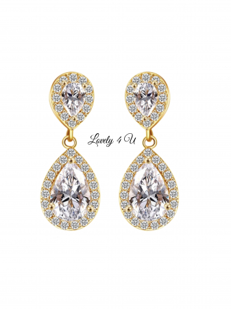 cercei  gold, cercei eleganti cu pietre, cercei rodium, cercei aurii, cercei picatura, cercei nunta, Cercei mireasa, Bijuterii mireasa, CERCEI LOVELY 4 U, CERCEI ELEGANTI, CERCEI PREMIUM, CERCEI , CERCEI DE LUX, colier si cercei mireasa, Cercei mireasa, cercei perle picatura, cercei lungi mireasa [4]