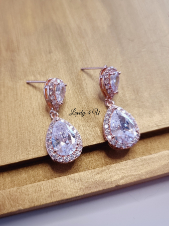 cercei rose gold, cercei eleganti cu pietre, cercei rodium, cercei picatura, cercei nunta, Cercei mireasa, Bijuterii mireasa, CERCEI LOVELY 4 U, CERCEI ELEGANTI, CERCEI PREMIUM, CERCEI , CERCEI DE LUX, colier si cercei mireasa, Cercei mireasa, cercei perle picatura, cercei lungi mireasa [3]