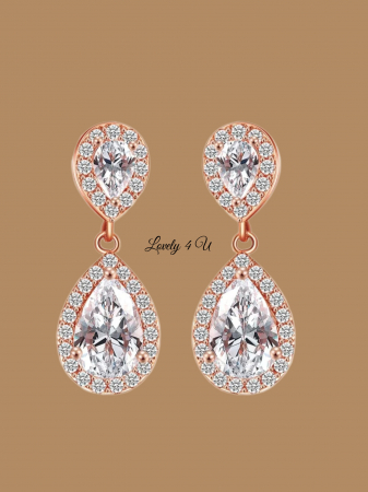 cercei rose gold, cercei eleganti cu pietre, cercei rodium, cercei picatura, cercei nunta, Cercei mireasa, Bijuterii mireasa, CERCEI LOVELY 4 U, CERCEI ELEGANTI, CERCEI PREMIUM, CERCEI , CERCEI DE LUX, colier si cercei mireasa, Cercei mireasa, cercei perle picatura, cercei lungi mireasa [2]