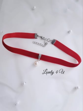 Choker cu catifea și perlă Swarovski [0]