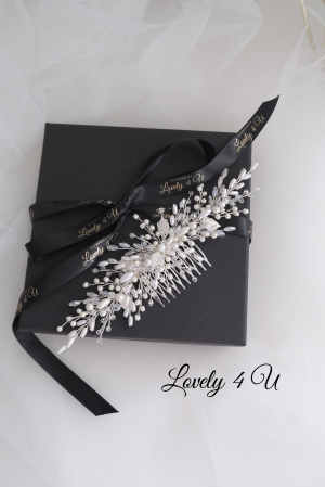 CHYNTIA -Accesoriu elegant cu perle, pietricele, cristale și frunzulițe [16]