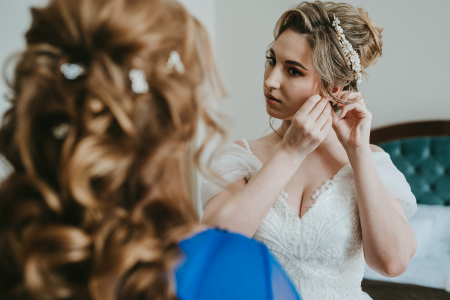 Diadema cu flori, Flori cireș, flori mireasă, Frunze aurii, Diadema mireasa cu perle, Diadema aurie, accesorii de par mireasa, bijuterii păr, accesorii, pieptan voal mireasa, accesorii voal mireasa [18]