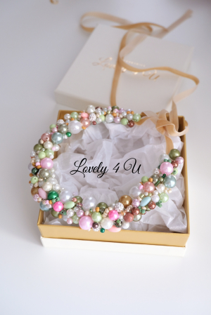 Colier cu perle, Accesorii Lovely 4 U, colier gigant cu perle, colier realizat cu drag in Romania, colier multicolor, cadou de Crăciun, colier bogat cu perle, colier gigant, bijuterii handmade, accesorii Lovely 4 U handmade, accesorii unicat cu perle, susțin afacerile locale, cadou premium pentru femei  colier, bijuterii 2023, accesorii 2023, colier, bijuterii,  lovely 4 u,  colier mărțișor, cadou special, cadou de lux [10]