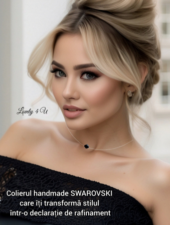 COLIERE - COLIER SWAROVSKI, BIJUTERII SWAROVSKI, ACCESORII SWAROVSKI, ACCESORII MIREASA, COLIER MIREASA, COLIER FIR NYLON, COLIER TRANSPARENT, COLIER PIETRE SWAROVSKI, ACCESORII LOVELY 4 U , ACCESORII NUNTA,