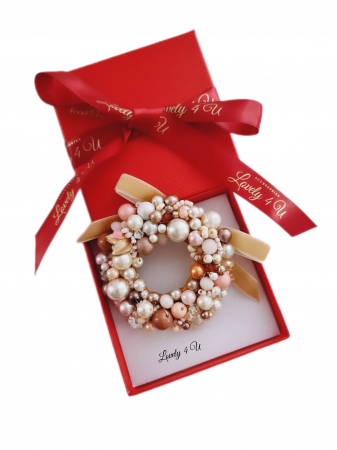 Bijuterii craciun, accesorii dce craciun, accesorii de iarna, Acesorii LOVELY 4 U, CADOU SPECIAL, CADOU DE CRACIUN, CADOU pentru ea, CADOU de IARNA, BROSA CORONITA< CORONITA DE CRACIUN, CORONITA , CATIFEA [3]