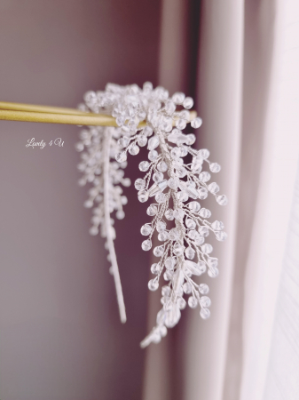coroniță mireasă handmade,  coroniță mireasă handmade, accesorii păr mireasă, tiară nuntă, coroniță cristale, coroniță placată cu argint, coafură mireasă elegantă. coroniță cu cristale, accesorii de păr mireasă, bijuterii mireasă handmade, coroniță elegantă, tiară nuntă, Lovely 4 U, accesorii handmade România, coroniță placată cu argint [2]