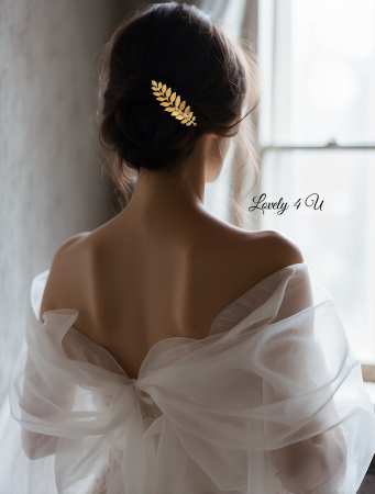 ACCESORII LOVELY 4 U, AGRAFE PAR MIREASA, AGRAFE CU Frunze MIREASA, frunze aurii COC MIREASA, AGRAFE MIREASA frunze aurii, ACCESORII CU Frunze MIREASĂ, SET AGRAFE MIREASA, ACCESORII DE PĂR MIREASĂ, BIJUTERII MIREASA [9]