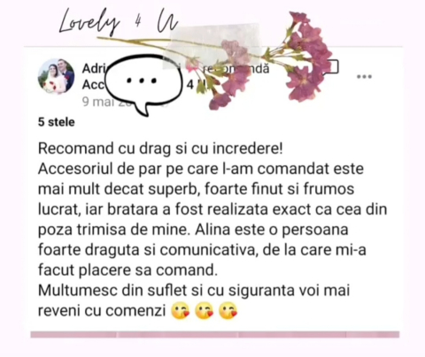 DARIA - accesoriu  auriu mireasa cu flori [18]
