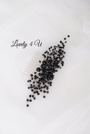 CASUAL / ACCESORII   handmade / CADOURI - ACCESORII PERLE NEGRE, BIJUTERII IN NEGRU, ACCESORII DE PAR