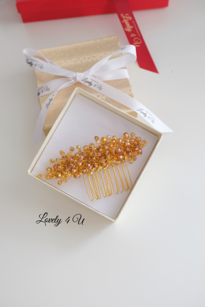 accesoriu de par bohemian, accesoriu de par,agrafa par mireasa, diadema aurie, diadema mireasa, nunta boho, pieptene de par mireasa, stil boho, Accesorii LOVELY 4 U, Accesorii aurii, FRUNZE AURII,GOLD [3]