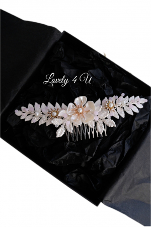 DIADEMA MIREASA, DIADEME CU FLORI MIREASA, ACCESORIU BOEM, diadema cu frunze [1]