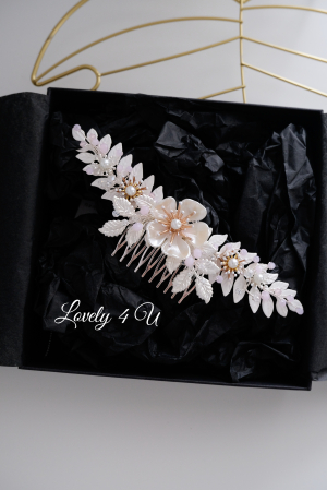 DIADEMA MIREASA, DIADEME CU FLORI MIREASA, ACCESORIU BOEM, diadema cu frunze [13]