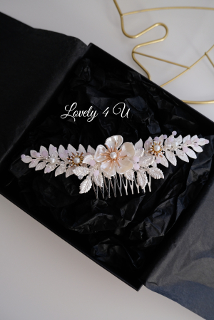 DIADEMA MIREASA, DIADEME CU FLORI MIREASA, ACCESORIU BOEM, diadema cu frunze [3]