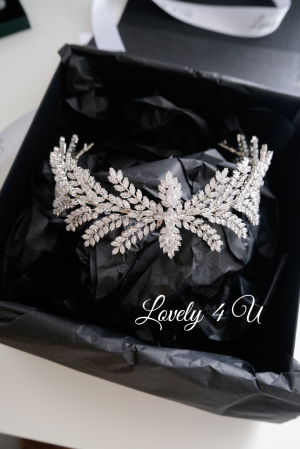Diadema mireasa de lux, Coronita Swarovski, Accesorii de lux mireasa, Accesorii LOVELY 4 U, Bijuterii, Accesorii de par, Accesorii mireasa, Colectii Premium, diadema-mireasa, Diademe Premium Bridal,diadema extravaganta, diadema luxury, diadema zirconiu cubic [5]