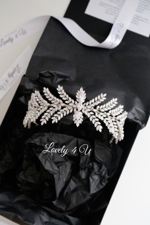 Diadema mireasa de lux, Coronita Swarovski, Accesorii de lux mireasa, Accesorii LOVELY 4 U, Bijuterii, Accesorii de par, Accesorii mireasa, Colectii Premium, diadema-mireasa, Diademe Premium Bridal,diadema extravaganta, diadema luxury, diadema zirconiu cubic [6]