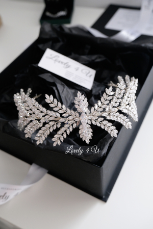 Diadema mireasa de lux, Coronita Swarovski, Accesorii de lux mireasa, Accesorii LOVELY 4 U, Bijuterii, Accesorii de par, Accesorii mireasa, Colectii Premium, diadema-mireasa, Diademe Premium Bridal,diadema extravaganta, diadema luxury, diadema zirconiu cubic [9]