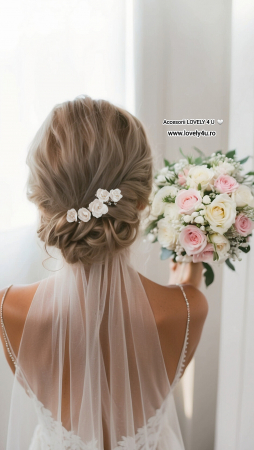 agrafa par mireasa cu perle, agrafa par mireasa cu flori, pin coc mireasa, set agrafe pentru mirese, ormamente per mireasa, perle, accesorii de par handmade, accesorii lovely 4 u ,  diadema mireasa cu flori, pieptan mic mireasa cu flori, pieptan cu bujori, pieptan voal mireasa, accesorii lovely 4 u, diadema si cercei mireasa, set accesorii mireasa, set diadema si cercei mireasa, set diadema bratara si cercei mireasa, accesorii de par mireasa, ornament par mireasa, decoratiuni de par pentru mirese, [19]