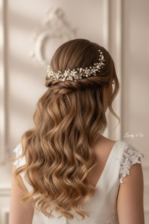 Diademe mireasa premium / accesorii par handmade - Diadema cu flori, Pieptan voal mireasa, Accesorii de păr mireasă, Accesorii nuntă, Accesorii voal mireasa, bijuterii păr mireasă, Diadema cu cristale, Diadema mireasa, Accesorii Lovely 4 U, Diadema cubic zirconia