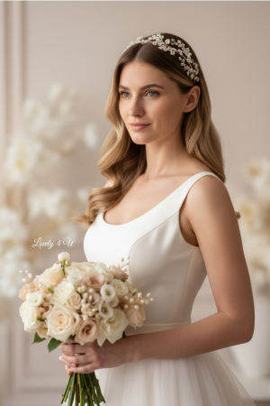 BENTITE & ACCESORII LUNGI - acceorii de lux, acceoriu perle,coafura mireasa,coronita din perle,  coronita perle mireasa, idei nunta, coronita mireasa, coronita pietricele mici, diadema mireasa, mireasa 2023, Accesorii LOVELY 4 U