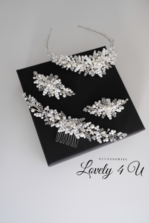 Bijuterii mireasa, bijuterii pantofi mireasa, Clipsuri pantofi mireasa, Accesorii pantofi mireasa, Accesorii Lovely 4 U, Agrafe pantofi mireasa, Set bijuterii mireasa, Accesorii mireasa cu perle [8]