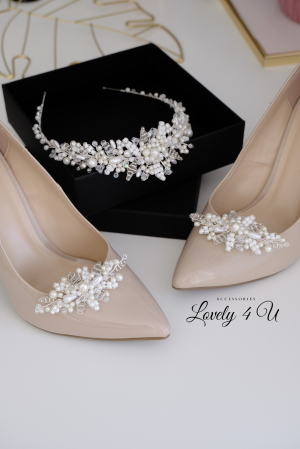 Bijuterii mireasa, bijuterii pantofi mireasa, Clipsuri pantofi mireasa, Accesorii pantofi mireasa, Accesorii Lovely 4 U, Agrafe pantofi mireasa, Set bijuterii mireasa, Accesorii mireasa cu perle [11]