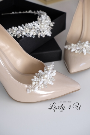 Bijuterii mireasa, bijuterii pantofi mireasa, Clipsuri pantofi mireasa, Accesorii pantofi mireasa, Accesorii Lovely 4 U, Agrafe pantofi mireasa, Set bijuterii mireasa, Accesorii mireasa cu perle [10]