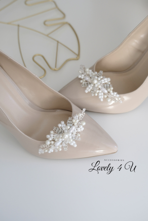 Bijuterii mireasa, bijuterii pantofi mireasa, Clipsuri pantofi mireasa, Accesorii pantofi mireasa, Accesorii Lovely 4 U, Agrafe pantofi mireasa, Set bijuterii mireasa, Accesorii mireasa cu perle [2]