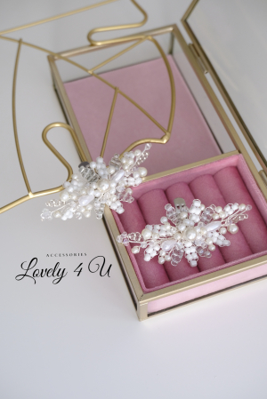 Bijuterii mireasa, bijuterii pantofi mireasa, Clipsuri pantofi mireasa, Accesorii pantofi mireasa, Accesorii Lovely 4 U, Agrafe pantofi mireasa, Set bijuterii mireasa, Accesorii mireasa cu perle [5]