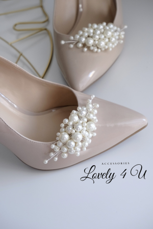 BIJUTERII PANTOFI MIREASA, ACCESORII MIREASA  CU PERLE, ACCESORII LOVELY 4 U, CLIPSURI CU PERLE , ACCESORII PENTRU PANTOFI, CLIPSURI PENTRU PANTOFI MIREASA, BIJUTERII MIREASA CU PERLE [4]
