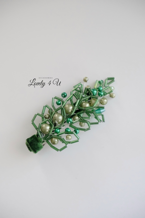 AGRAFA VERDE , CATIFEA VERDE , ACCESORII LOVELY 4 U, AGRAFA CU PERLE, verde, PERLE VEZI , ACCESORII LOVELY 4 U, CADOU CRACIUN, BIJUTERII CRACIUN, ACCESORII DE PAR, AGRAFA DE PAR, AGRAFA COC, ACCESORII vezi, BIJUTERII ROMANIA, REALIZATE IN ROMANIA, [3]