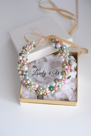 Colier cu perle, Accesorii Lovely 4 U, colier gigant cu perle, colier realizat cu drag in Romania, colier multicolor, cadou de Crăciun, colier bogat cu perle, colier gigant, bijuterii handmade, accesorii Lovely 4 U handmade, accesorii unicat cu perle, susțin afacerile locale, cadou premium pentru femei  colier, bijuterii 2023, accesorii 2023, colier, bijuterii,  lovely 4 u,  colier mărțișor, cadou special, cadou de lux [6]