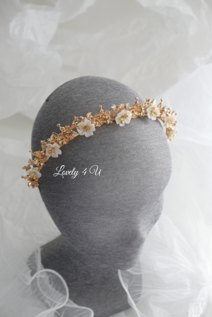 coronita mireasa swarovski, coronita mireasa cu flori, tiara swarovski, tiara de lux, diadema swarovski, accesoriu auriu mireasa, accesoriu pentru par, coronita aurie, coronita mireasa, diadema mireasa, tiara cu frunze aurii, TIARA MIREASA, tiara nunta, accesorii LOVELY 4 U, Coroniță dubla mireasă, coronita cu Swarovski, coronita mireasă, tiară mireasa, diadema mireasa, [7]