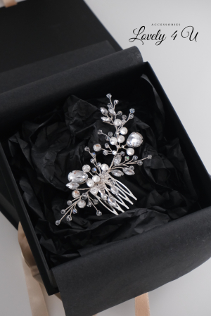 Accesoriu de par mireasa cu cristale swarovski, Accesorii Lovely 4 U, DIADEMA MIREASA, BIJUTERII MIREASA, ACCESORII PENTRU PAR MIREASA, AGRAFA PAR, ACCESORIU LATERAL CU PETRICELE, DIADEME SI COAFURI MIREASA, ACCESORIU COC MIREASA, DECORATIUNE PAR MIREASA, SET DIADEMA SI CERCEI, ACCESORII PENTRU MIRESE ROMANIA [8]